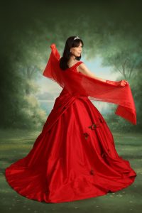 還暦赤ドレス写真